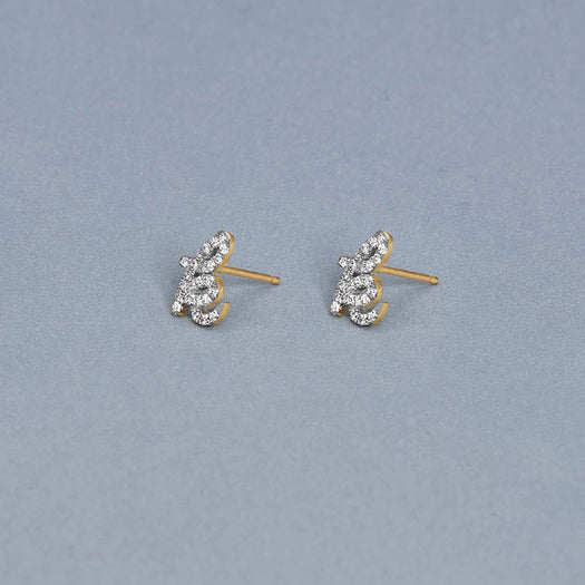 Stone And Strand Diamond Cursive Initial Stud