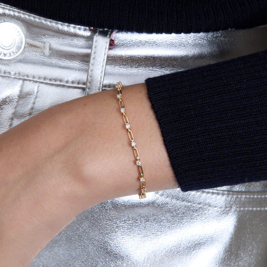 Stone And Strand Diamond Flounce Bracelet