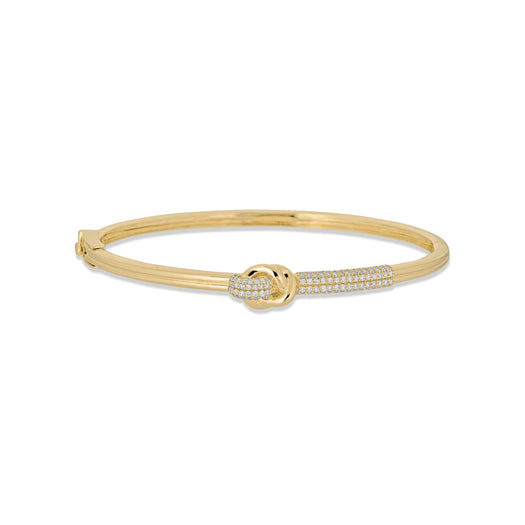 stone and strand Diamond Forme Knot Bangle