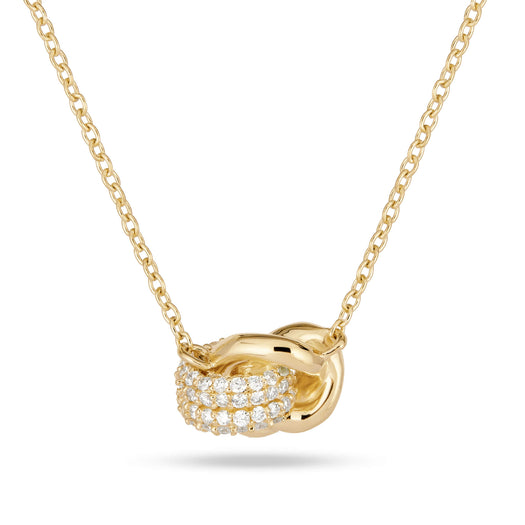 stone and strand Diamond Forme Knot Necklace