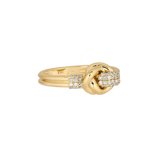 Stone And Strand Diamond Forme Knot Ring