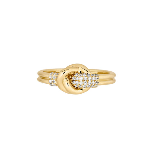 stone and strand Diamond Forme Knot Ring