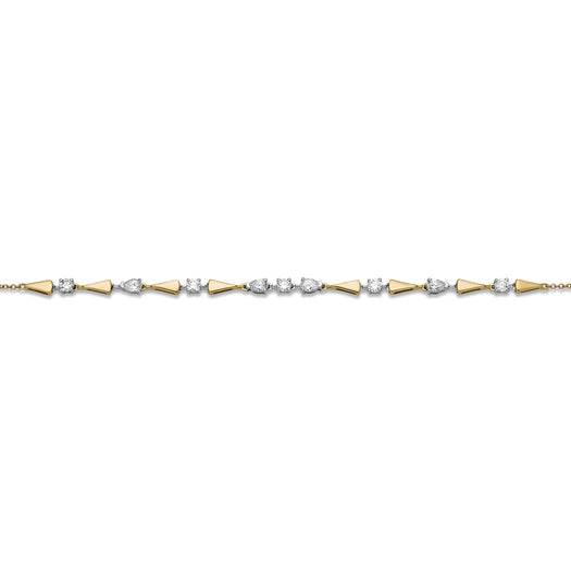 Stone And Strand Diamond Gold Link Bracelet