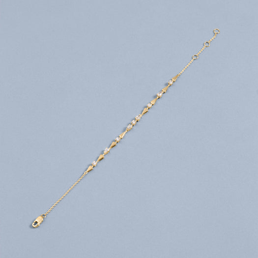Stone And Strand Diamond Gold Link Bracelet