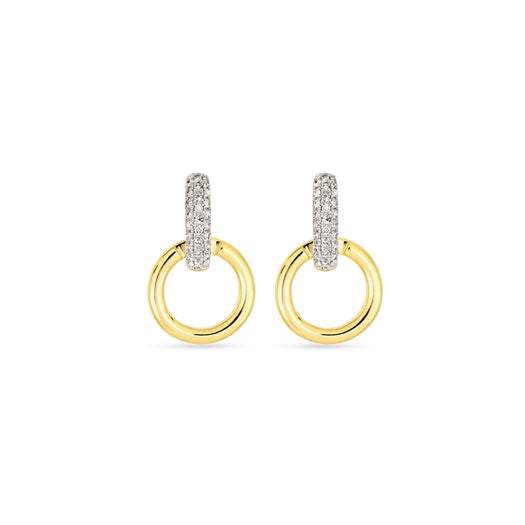 Stone And Strand Diamond Horsebit Earrings