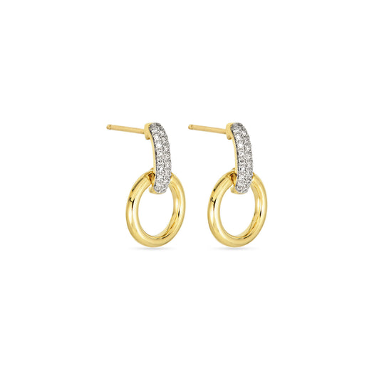 stone and strand Diamond Horsebit Earrings