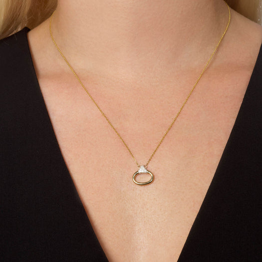 Stone And Strand Diamond Horsebit Necklace