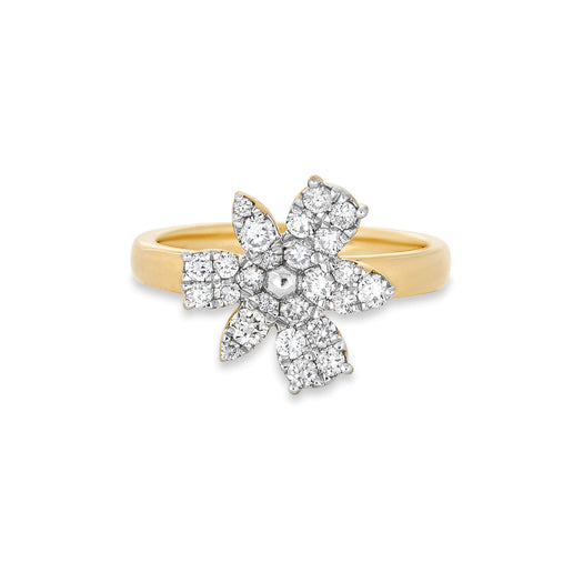 stone and strand Diamond Magnolia Ring