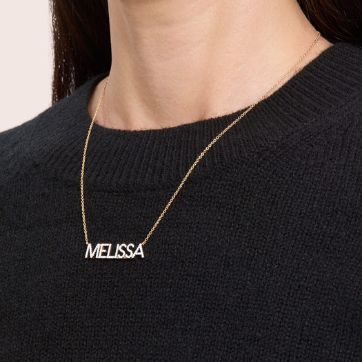 Stone And Strand Diamond Name Drop Necklace