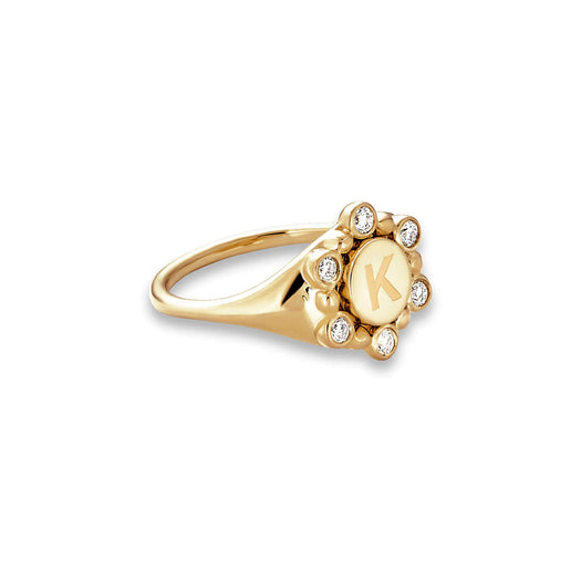 Stone And Strand Diamond Orbit Pinky Signet Ring