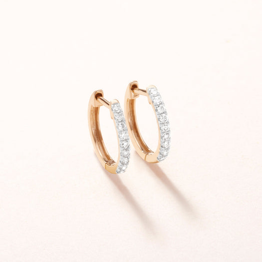Stone And Strand Diamond Pave Huggie Earrings