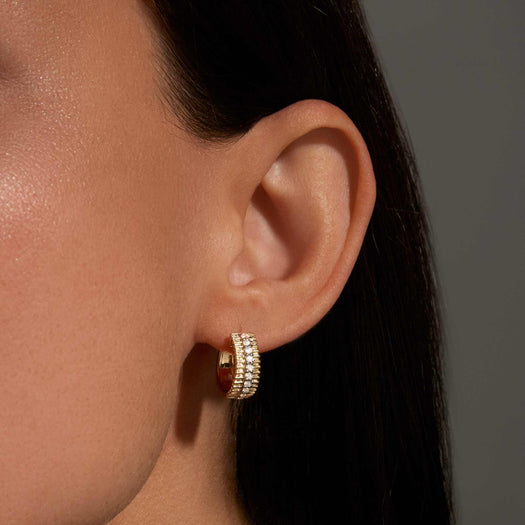 Stone And Strand Diamond Pirouette Huggies