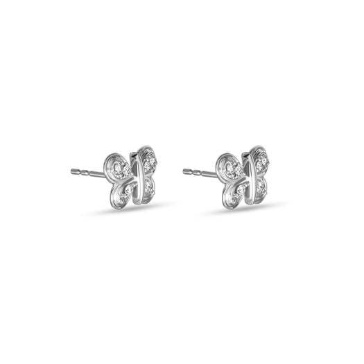 Stone And Strand Diamond Puff Butterfly Studs