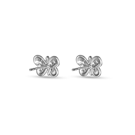 Stone And Strand Diamond Puff Butterfly Studs