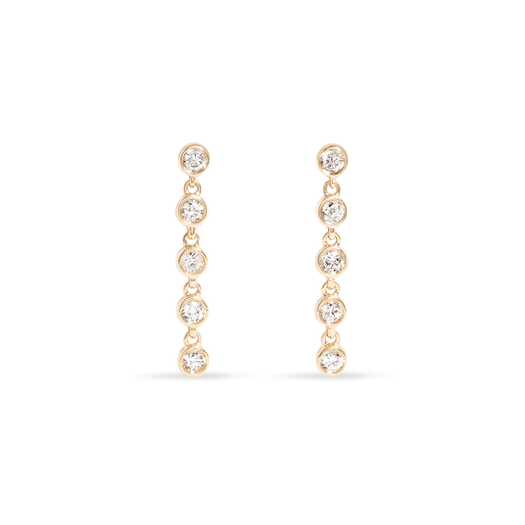stone and strand Diamond Rally Tennis Earrings