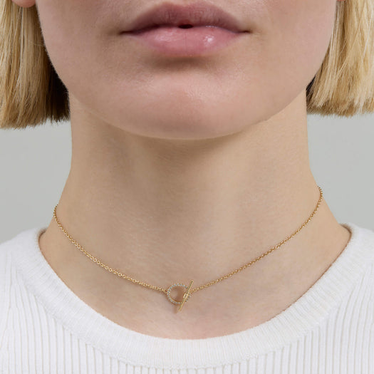Stone And Strand Diamond Toggle Link Choker