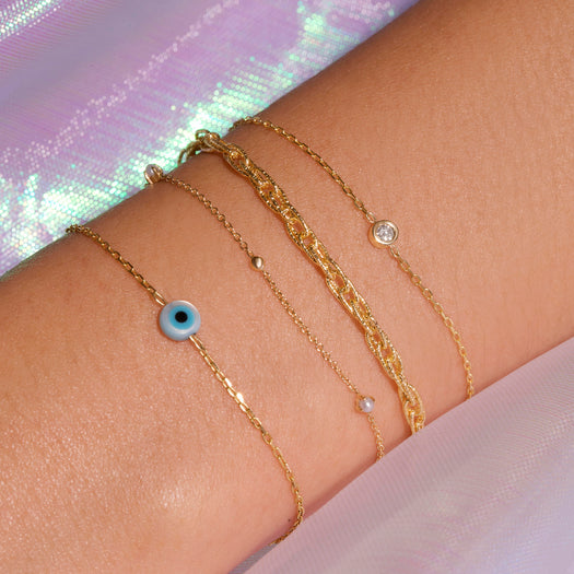 Stone And Strand Double Open Chain Bracelet