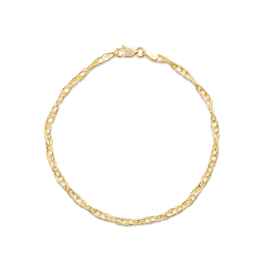 stone and strand Double Open Chain Bracelet