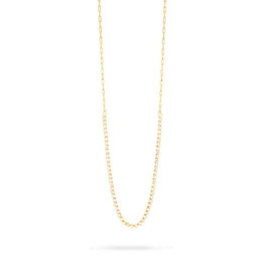 Stone And Strand Drop Shot Diamond Tennis Necklace