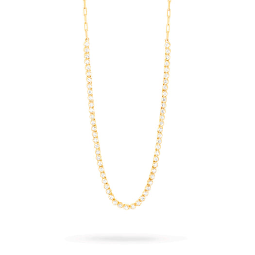 stone and strand Drop Shot Diamond Tennis Necklace