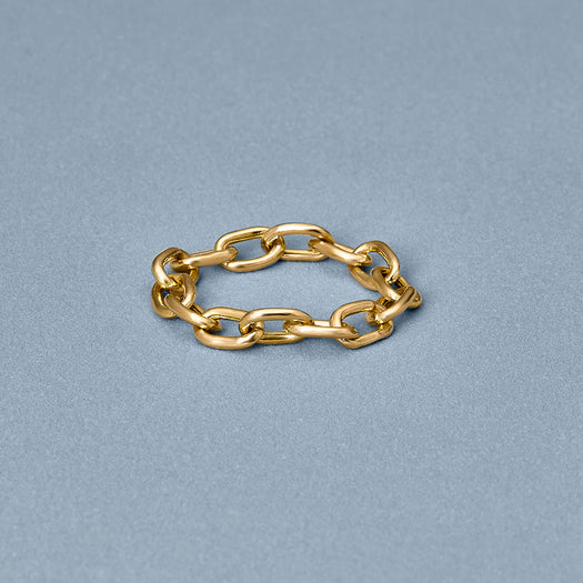 Stone And Strand Elongated Cable Link Ring