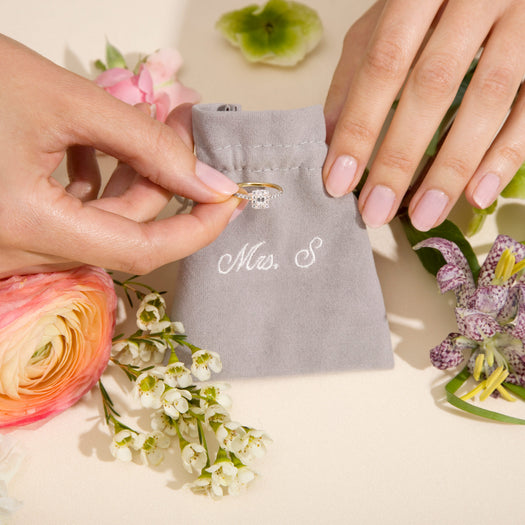 Stone And Strand Embroidered Pouch