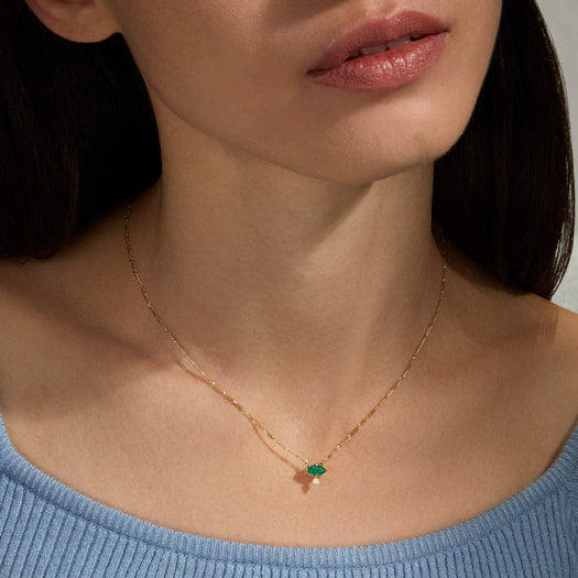 Stone And Strand Emerald Marquise Necklace