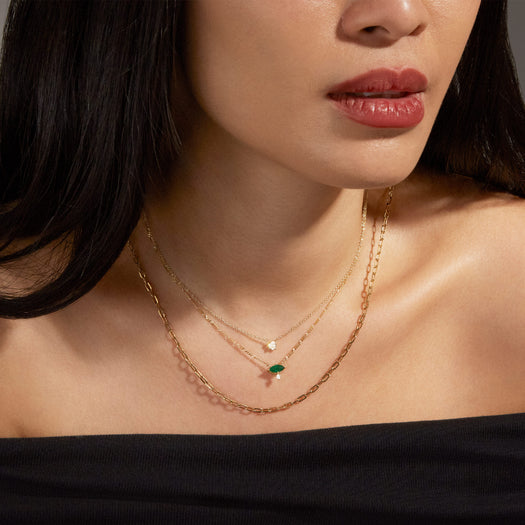 Stone And Strand Emerald Marquise Necklace