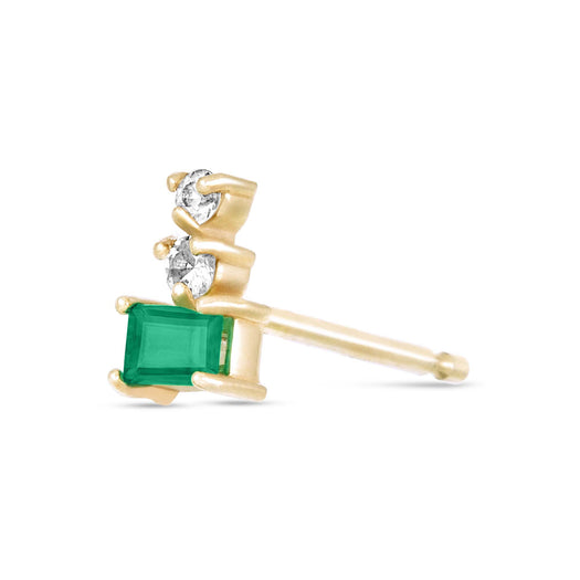 Stone And Strand Emerald Triple Stacked Stud