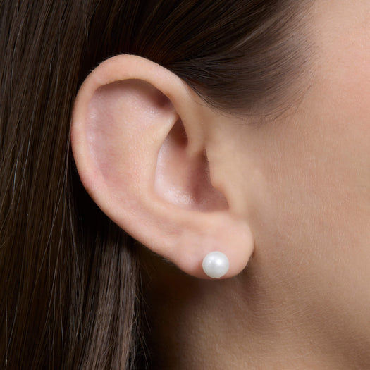 Stone And Strand Essential Silver Pearl Studs