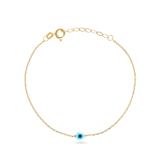 stone and strand Evil Eye Bracelet