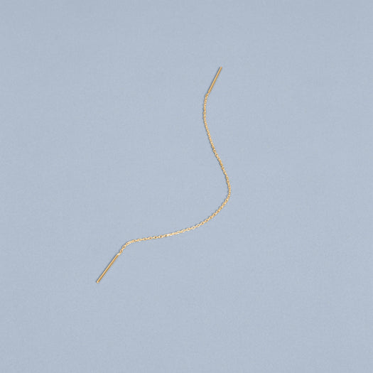 Stone And Strand Extra Long Gold Threader Earring