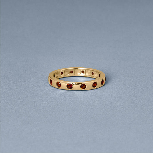 Stone And Strand Fauvist Form Garnet Ring