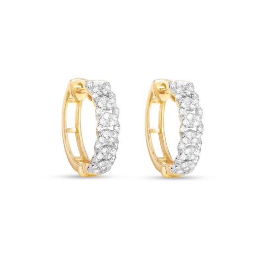 stone and strand Fine Diamond Pave Chain Huggies