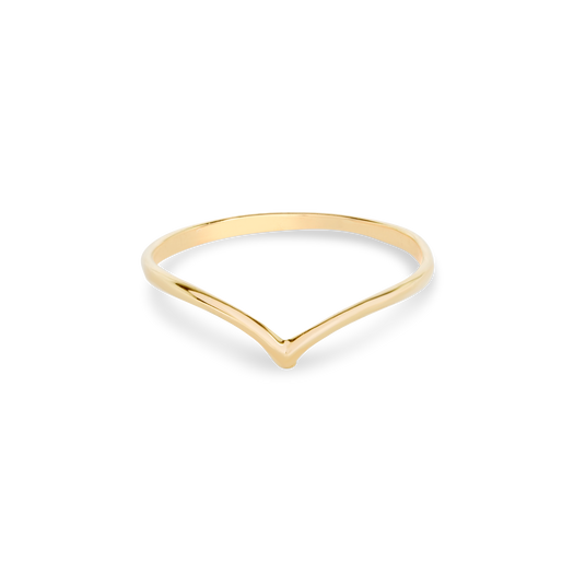 stone and strand Fine Gold V Ring
