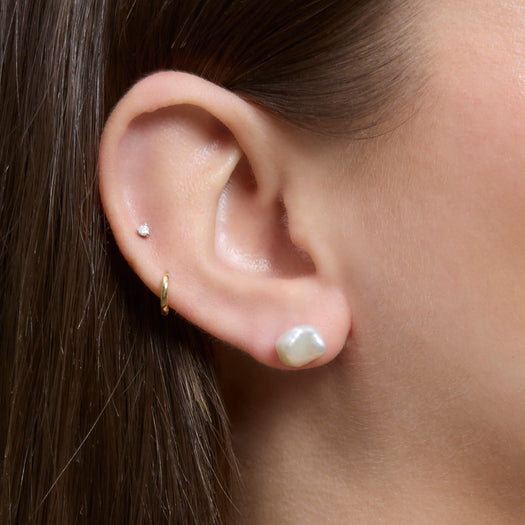 Stone And Strand Freeform Pearl Studs