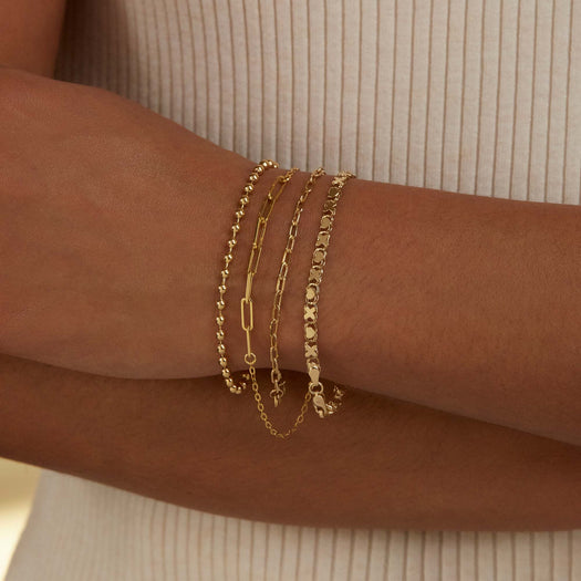 Stone And Strand Gold Ball Chain Bracelet