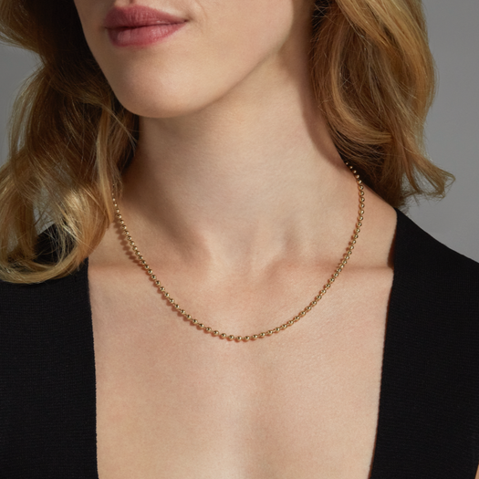 Stone And Strand Gold Ball Chain Choker