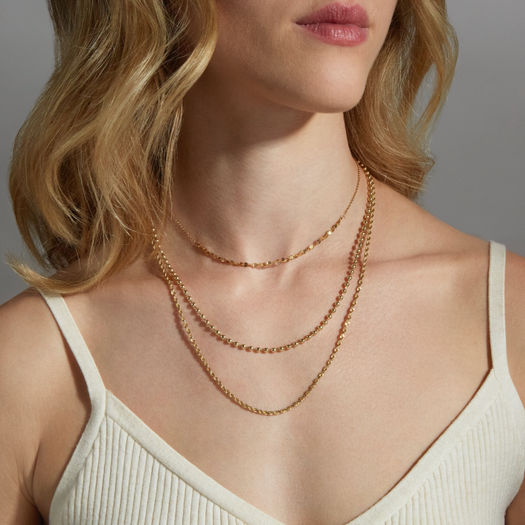 Stone And Strand Gold Ball Chain Choker