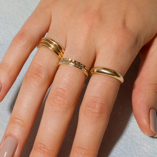 Stone And Strand Gold Bombe Ring