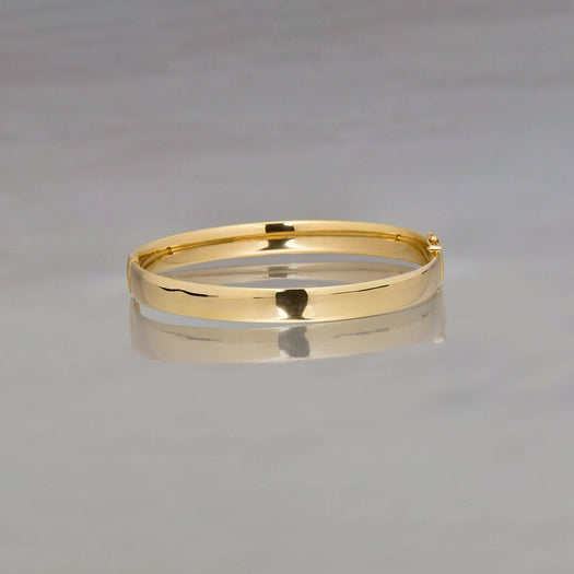 Stone And Strand Gold Cigar Bangle