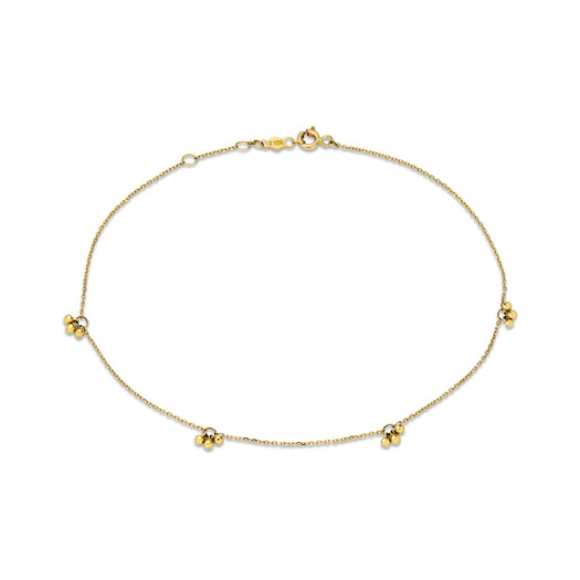 stone and strand Gold Cluster Anklet