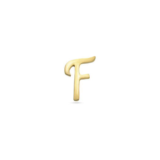 stone and strand Gold Cursive Initial Stud