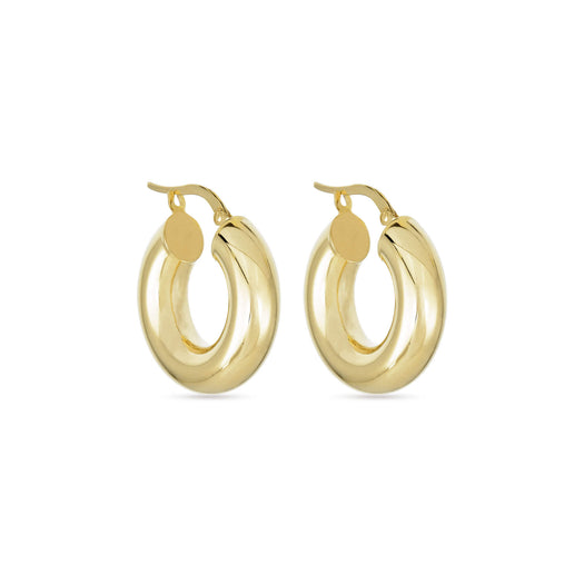 stone and strand Gold Doughnut Hoops