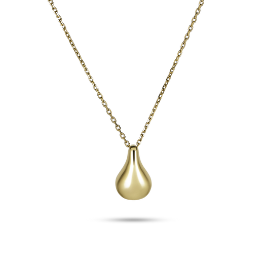 stone and strand Gold Drop Necklace