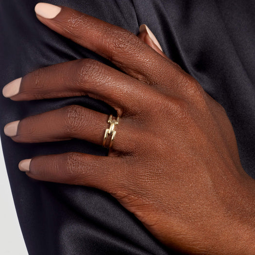 Stone And Strand Gold Harness Ring