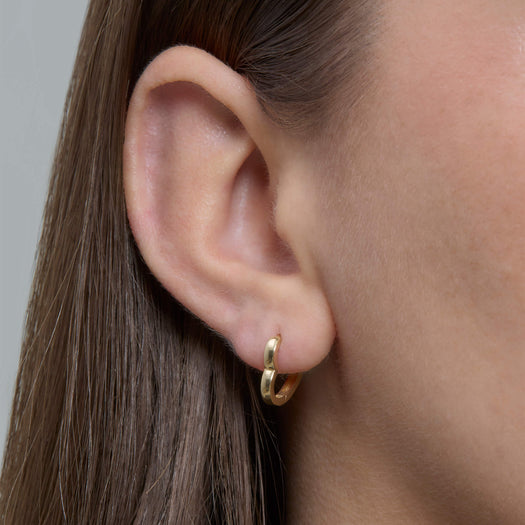 Stone And Strand Gold Heart Huggie Single Earring