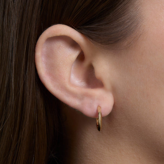 Stone And Strand Gold Knife Edge Huggie Duo Set