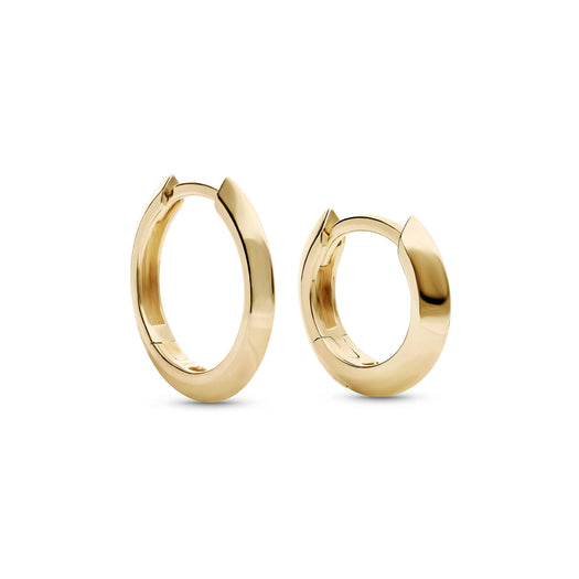 stone and strand Gold Knife Edge Huggie Duo Set