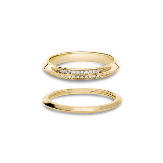 stone and strand Gold Knife Edge Stacking Set